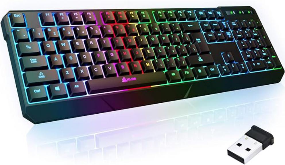 colorful wireless gaming keyboard