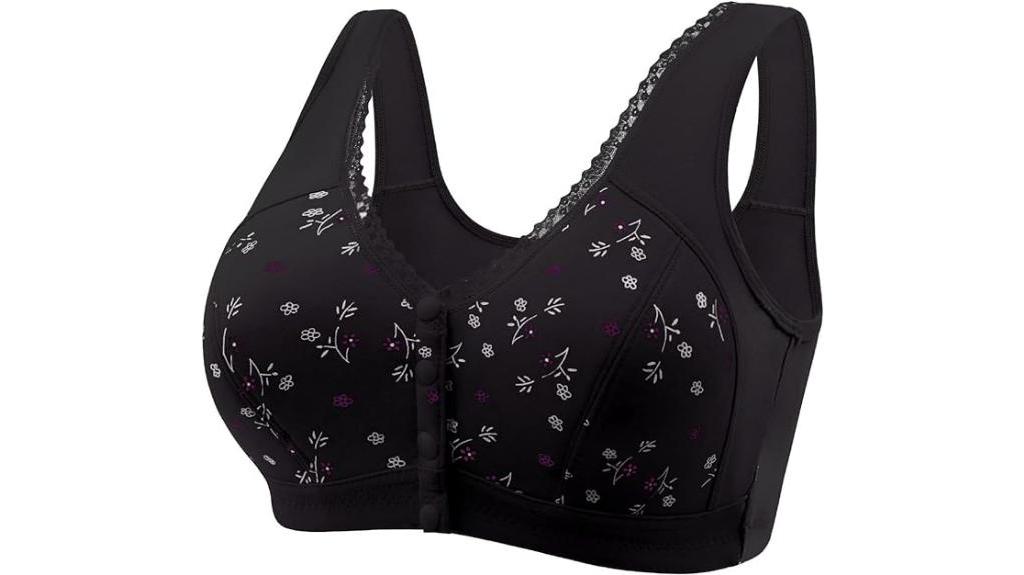 comfortable front closure bras