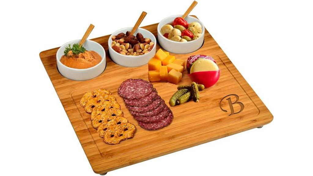 monogrammed bamboo cutting board