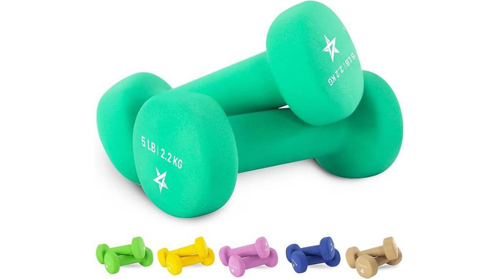 neoprene coated dumbbell set