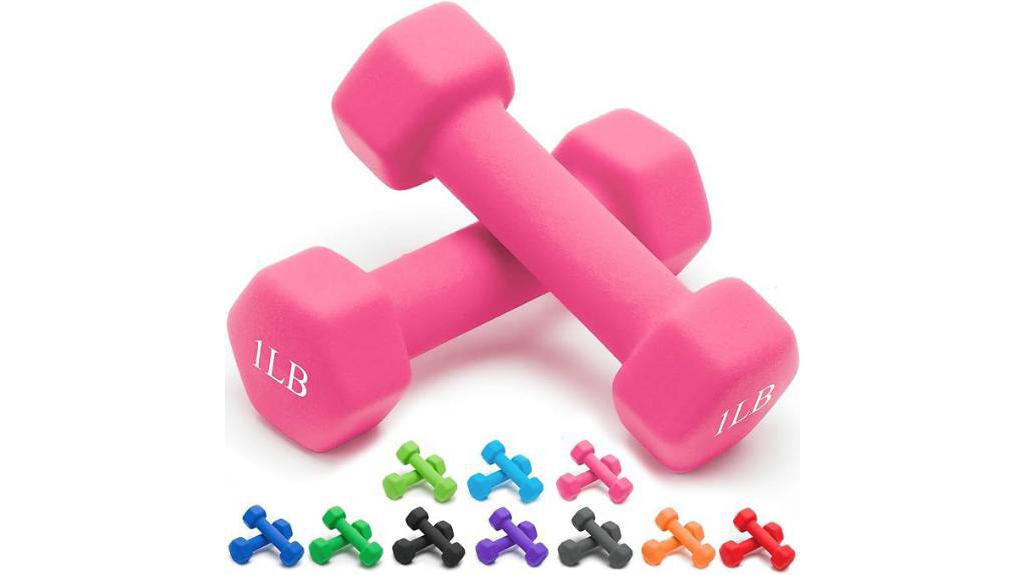 neoprene dumbbells set anti slip