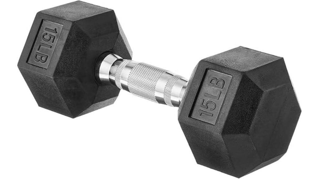 quality rubber hex dumbbell