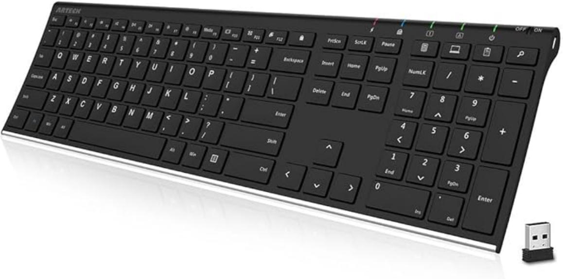 sleek stainless steel keyboard